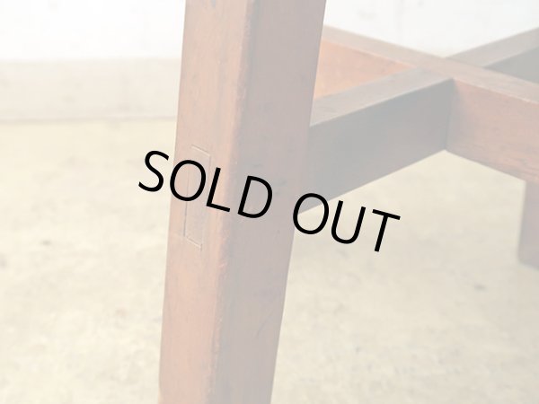 画像10: アンティーク 　木製スツール 丸椅子