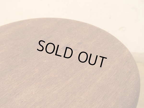 画像6: アンティーク 　木製スツール 丸椅子