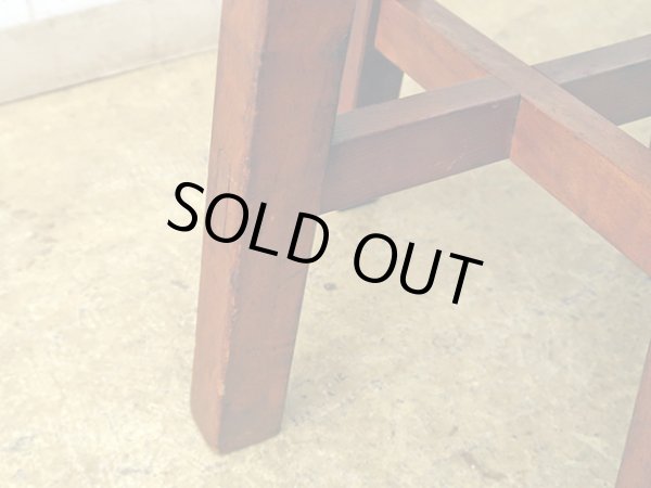 画像12: アンティーク 　木製スツール 丸椅子