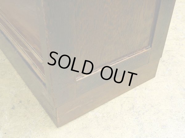 画像19: アンティーク 　ナラ無垢材 ガラス戸棚 食器棚 水屋箪笥