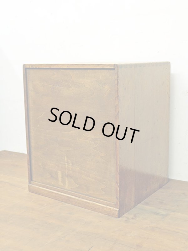 画像6: アンティーク 　楢無垢材 蛇腹扉の収納箱