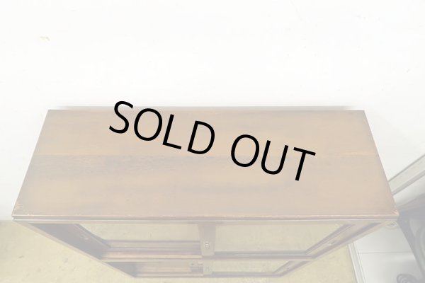 画像7: アンティーク 　ナラ無垢材 ガラス戸棚 食器棚 水屋箪笥