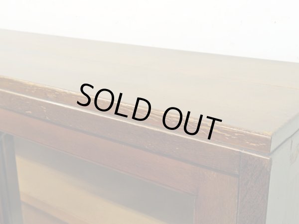 画像9: アンティーク 　ナラ無垢材 ガラス戸棚 食器棚 水屋箪笥