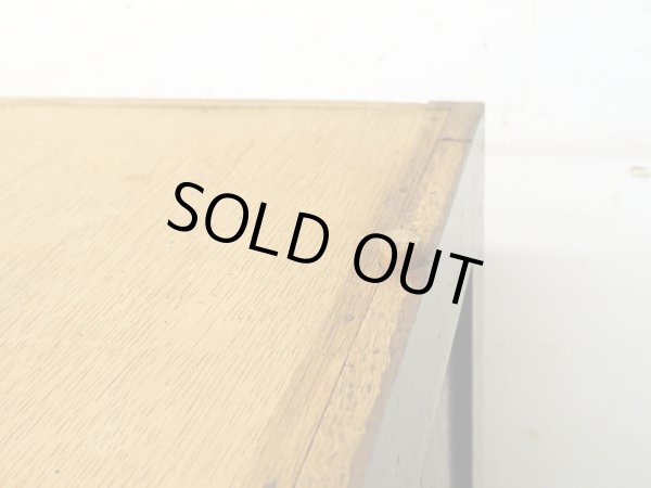 画像20: アンティーク 　ナラ無垢材 ガラス戸棚 食器棚 水屋箪笥