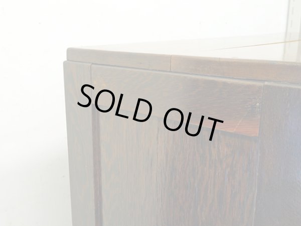 画像16: アンティーク 　ナラ無垢材 ガラス戸棚 食器棚 水屋箪笥