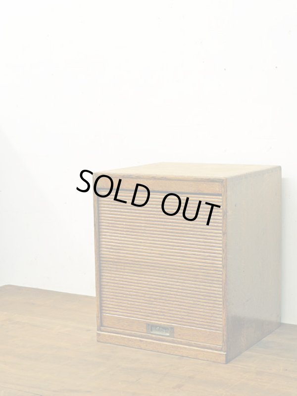 画像2: アンティーク 　楢無垢材 蛇腹扉の収納箱