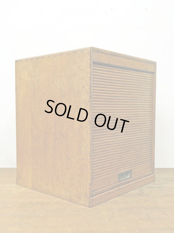 画像4: アンティーク 　楢無垢材 蛇腹扉の収納箱