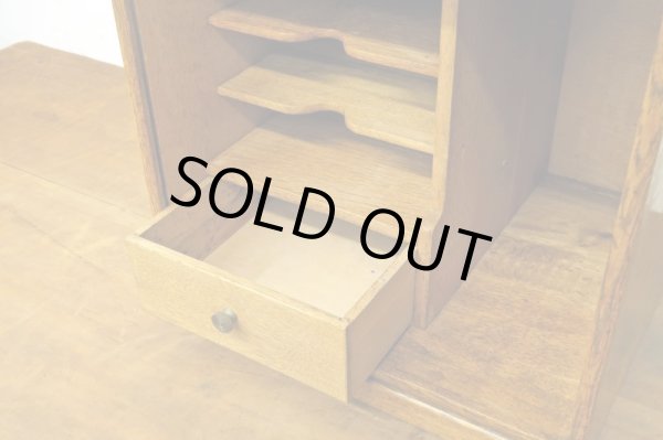 画像8: アンティーク 　楢無垢材 蛇腹扉の収納箱