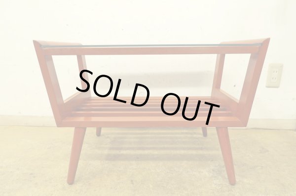 画像3: ヴィンテージ ガラストップサイドテーブル