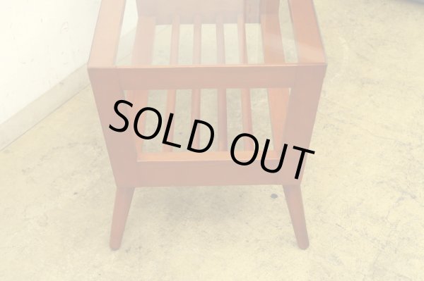 画像6: ヴィンテージ ガラストップサイドテーブル