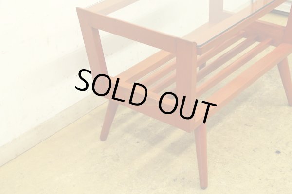 画像9: ヴィンテージ ガラストップサイドテーブル