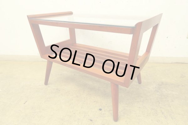 画像5: ヴィンテージ ガラストップサイドテーブル