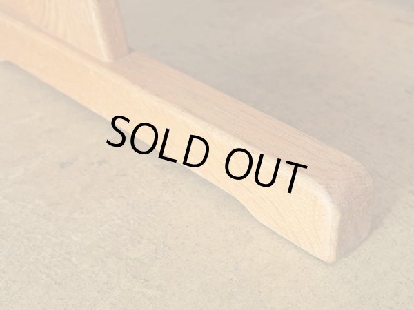 画像17: ヴィンテージ ナラ無垢材のカンチレバーチェア