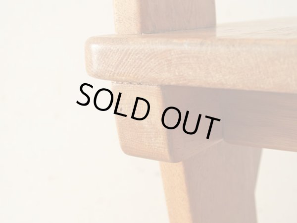 画像13: ヴィンテージ ナラ無垢材のカンチレバーチェア