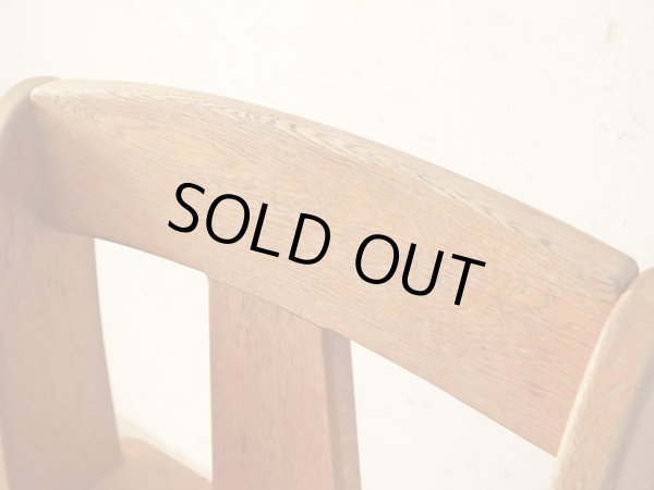 画像14: ヴィンテージ ナラ無垢材のカンチレバーチェア