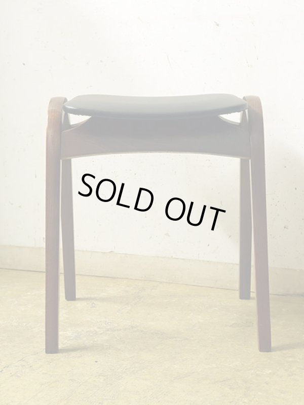 画像3: 秋田木工 スタッキングスツール 剣持勇 黒 ブラック