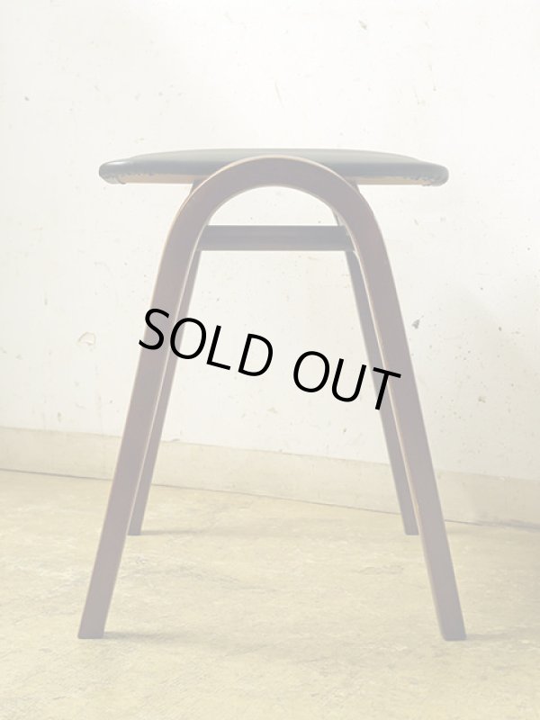 画像2: 秋田木工 スタッキングスツール 剣持勇 黒 ブラック