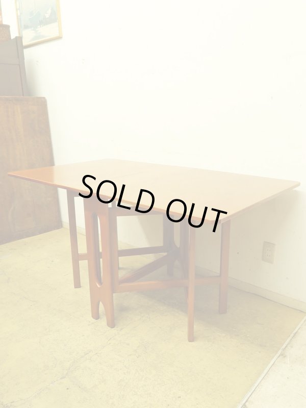 画像3: イギリスヴィンテージ ゲートレッグテーブル チーク