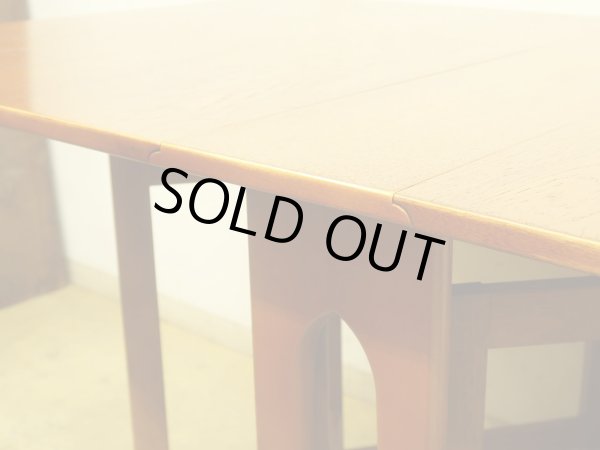 画像14: イギリスヴィンテージ ゲートレッグテーブル チーク