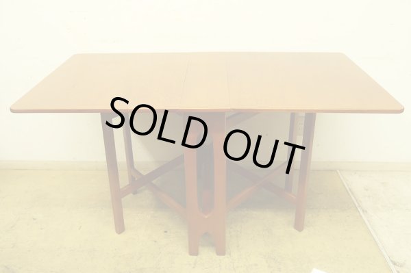 画像2: イギリスヴィンテージ ゲートレッグテーブル チーク