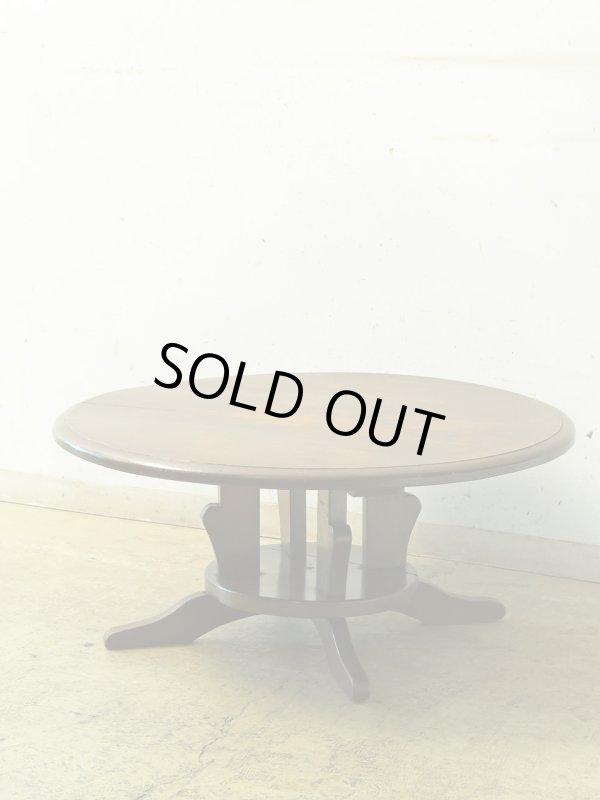 画像2: ヴィンテージ 大正ロマンな座卓 円卓 ラウンドテーブル