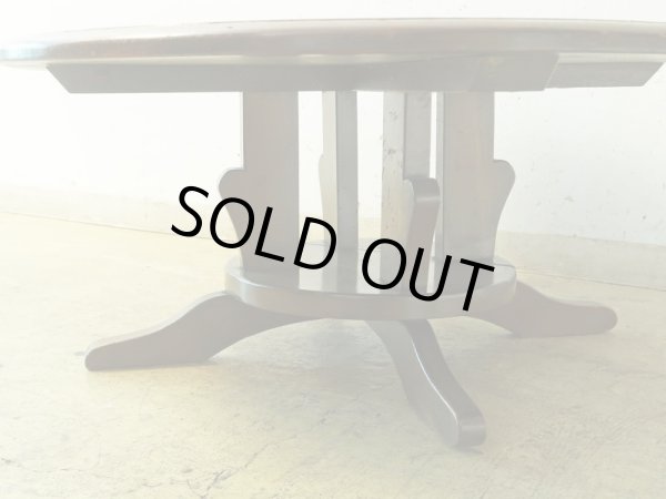 画像4: ヴィンテージ 大正ロマンな座卓 円卓 ラウンドテーブル