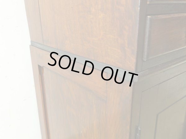 画像15: アンティーク 引き出し10杯 楢材の収納棚