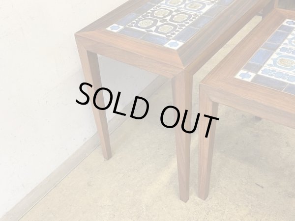 画像10: Haslev & Royal Copenhagen "Tenera" ローズウッド材タイルトップ ネストテーブル 