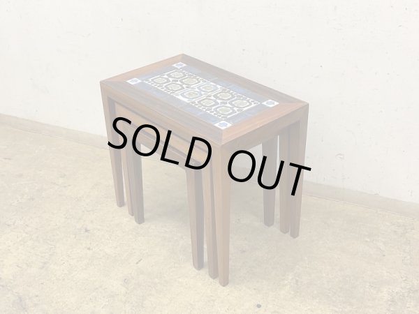 画像3: Haslev & Royal Copenhagen "Tenera" ローズウッド材タイルトップ ネストテーブル 