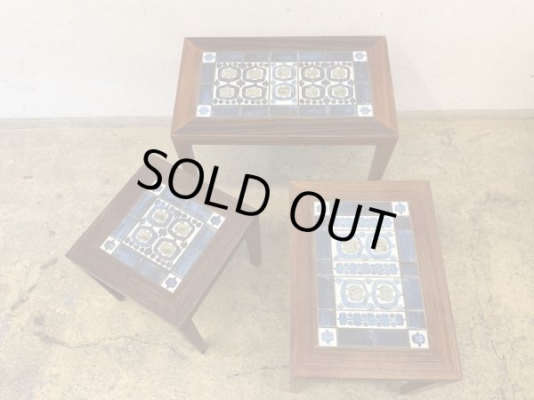 画像4: Haslev & Royal Copenhagen "Tenera" ローズウッド材タイルトップ ネストテーブル 