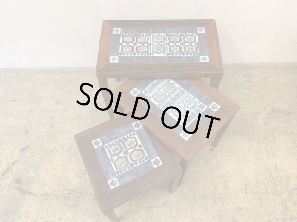 画像5: Haslev & Royal Copenhagen "Tenera" ローズウッド材タイルトップ ネストテーブル 