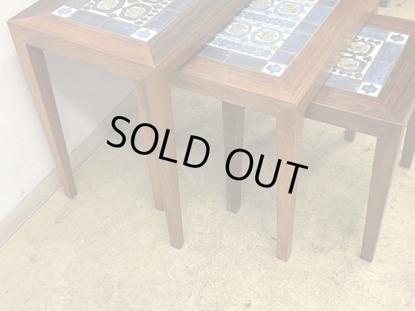 画像13: Haslev & Royal Copenhagen "Tenera" ローズウッド材タイルトップ ネストテーブル 